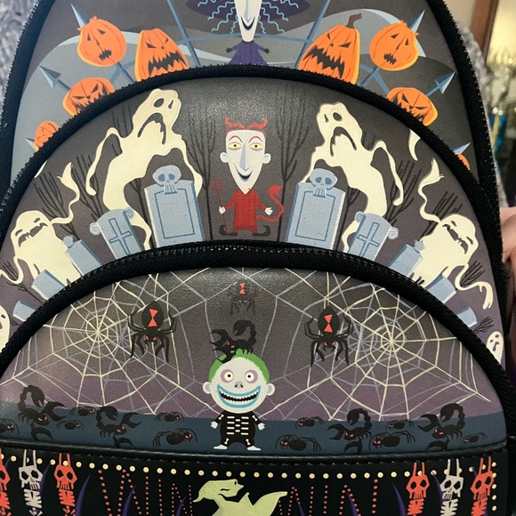 Disney Loungefly  Black and Purple Nightmare Before Christmas Bag